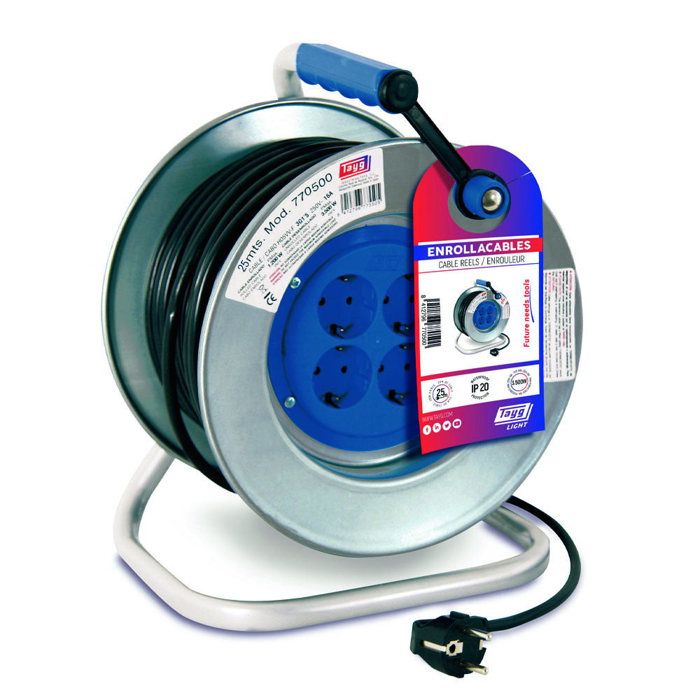 Cable reel IP20 3.500W - Tayg